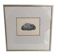 Cat Napping Print Etching Limited Edition Signed Edie Miller Framed Embossed