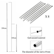 2 Set Adjustable Tent Poles