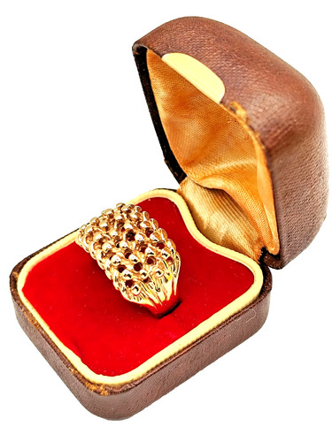 Gents 9ct gold four row - 9ct,
