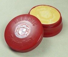 'ERASMIC' RED BAKELITE SHAVING BOWL, with UNUSED SHAVING CREAM - Mid-Century