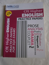 Leckie Leckie SQA Higher English Practice Papers CfE study book