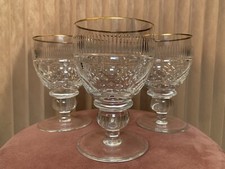 Royal Scot Crystal - Oxford Glasses - Hand Cut Lead Crystal Wine Goblets Three