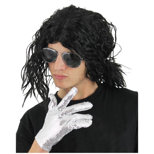 Wet look jacko wig rock - jacko, pop