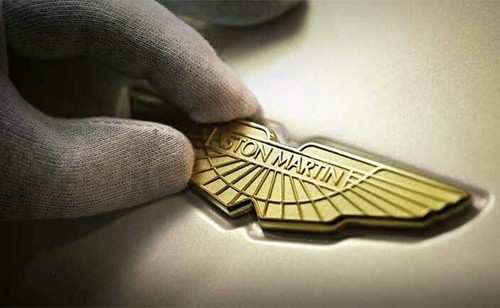 Aston martin gold - gold, badge