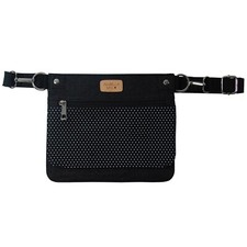 Bag Black Waist Bag with Polka Dots, Adjustable Strap & Zipper Pocket Stylish