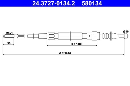 Parking brake cable ate fits - parking,
