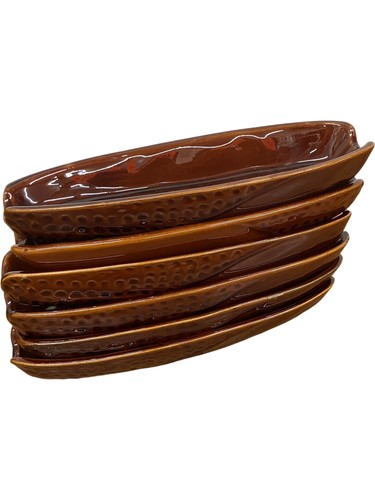 Vintage brown ceramic corn cob - ceramic,