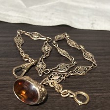Victorian Rolled Gold Amber