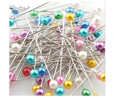 100 Sewing Pins Multicolor