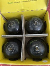 Henselite Lawn Bowls. Set Of 4