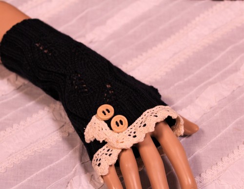 Fingerless gloves lace and - gloves,