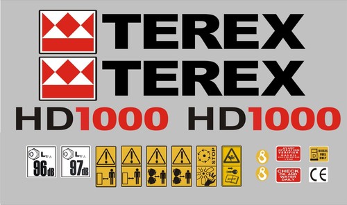 Decal sticker set for - sticker, terex