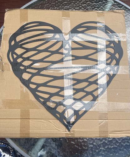 Black modern abstract heart - black,