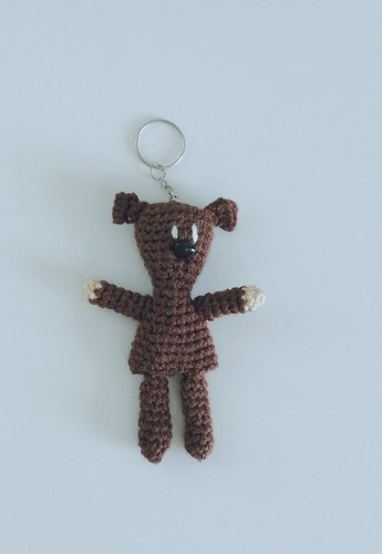 Keyring soft crochet bean - soft, mr
