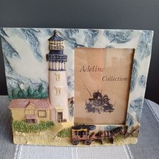 Adeline 3D Photo Frame Lighthouse Pony & Trap Scenic Plaque Pre-loved Gift 