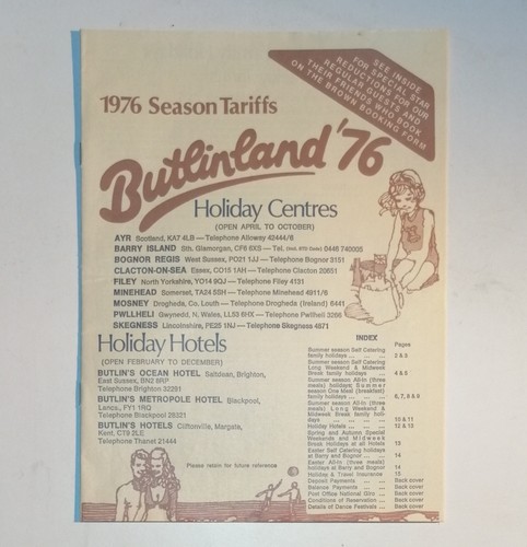 Vintage 1976 butlins season - 1976,