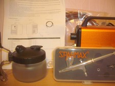 SPARMAX ARISM MINI AIR COMPRESSOR 1M ORANGE AND ACCESSORIES~FOR MODELS & KITS