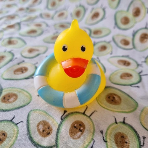 Rubber duck with float ring - rubber,