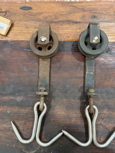 Antique meat hook trolley - 2,