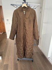 Ganni long quilted coat size 36 uk 8 womens