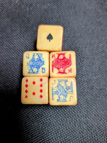 Vintage poker dice set 5 - poker,