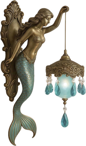 Vintage mermaid wall statue - mermaid,