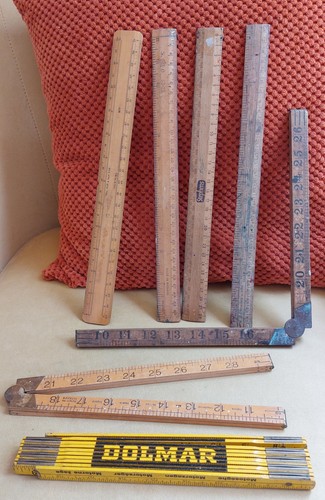 Vintage wooden rulers - vintage,