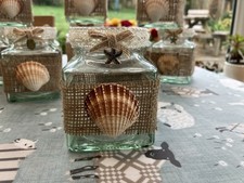 Glass Hand Decorated Jars
