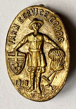 Medal / Badge - 1WW Farm Service Corps Women's Land Army 1918 complete
