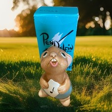 Rolly Blue Pendelfin Figurine Rabbit Hand Painted Stone craft See Description