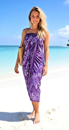 Sarong beach coverup - beach, batik