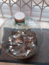 Vintage Large Glass Carboy Bottle Planter Terrarium Vase Demijohn