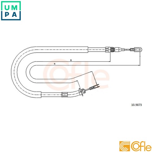 Cable pull parking brake - cable,