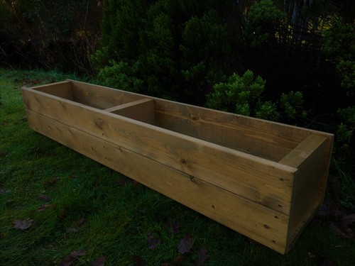 Large wooden planter - large, long