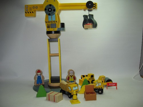 Crane building digger site - &,