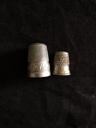 Vintage metal thimbles 2 - thimbles,