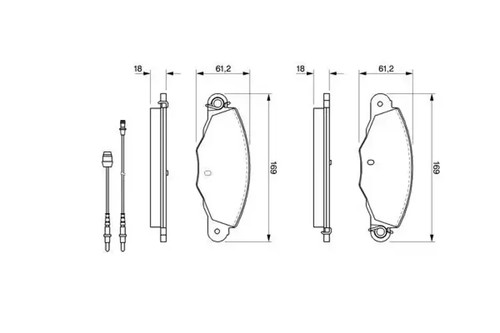 Brake pads 986 424 511 - 511, bosch