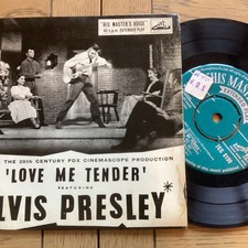 Elvis Presley Love Me Tender VG+/EX : EP HMV 7EG 81997” Vinyl Free UK Post