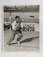 SC Griffith MCC Cricket Team Deck Tennis Ship Orion Australia Tour 1930s Photo