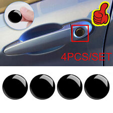 4pcs 20mm Black Car Door Lock Keyhole Protector Stickers Trim Cover Accessories