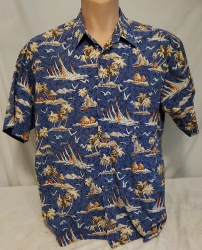 Men hawaiian shirt - hawaiian, sail