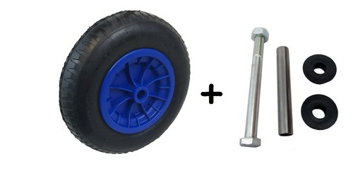 Blue pneumatic wheelbarrow - 16",