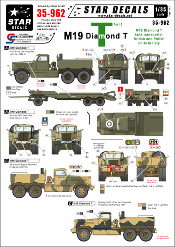 Star decals 962 - 35-962,, for