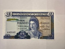 Gibraltar £10 Banknote 1986