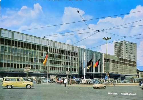 Postcard munich central - postcard,