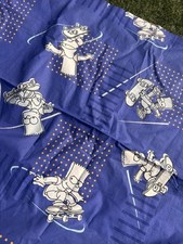 Retro Blue Bart Simpson Curtains Vintage Skateboard Children's The Simpsons