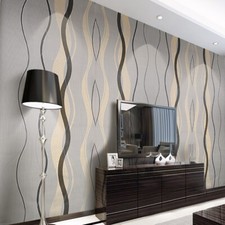10m Wallpaper Modern 3D Stripe