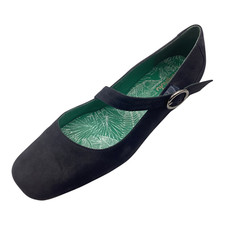 Moshulu Womens Ladies Reeve 2 Navy Leather Flat Mary Jane Shoes Size UK 6.5 Used