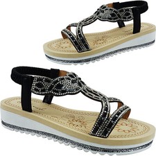 Womens Ladies Low Wedge