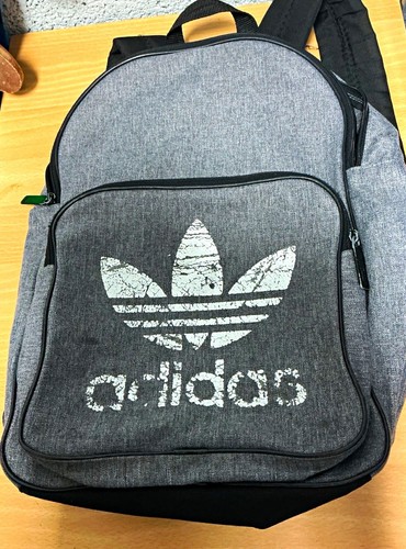 Adidas grey black daypack - grey/black,